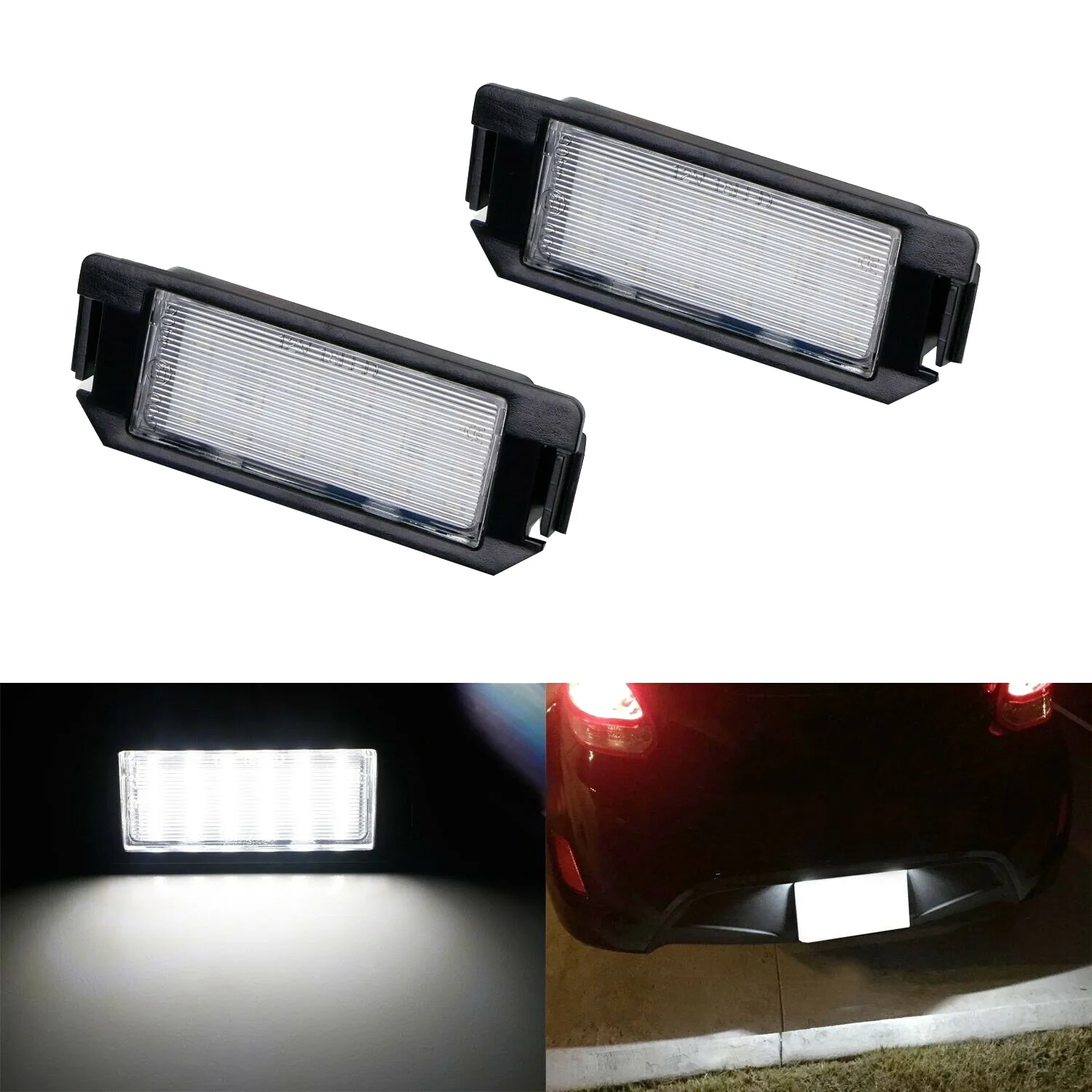 Sostituzione della luce del numero di luce della targa a 18 LED bianca per auto per Hyundai Veloster Genesis 2D Kia Soul