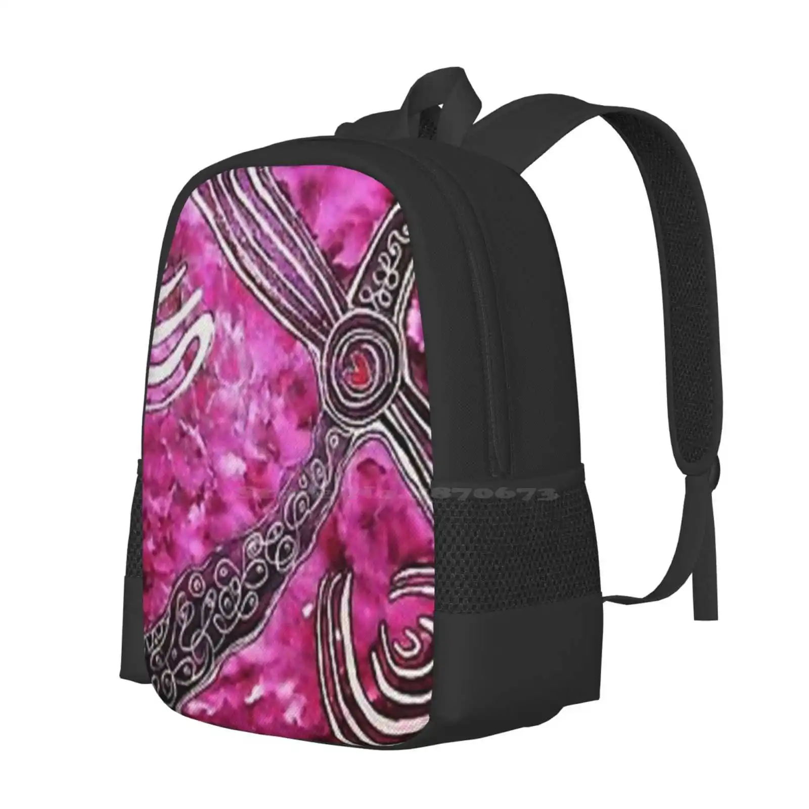 Heart Of The Mother Hot Sale Schoolbag Backpack Fashion Bags Woman Female Wise Earth Indigenous Spiral Maze Nature Crimson