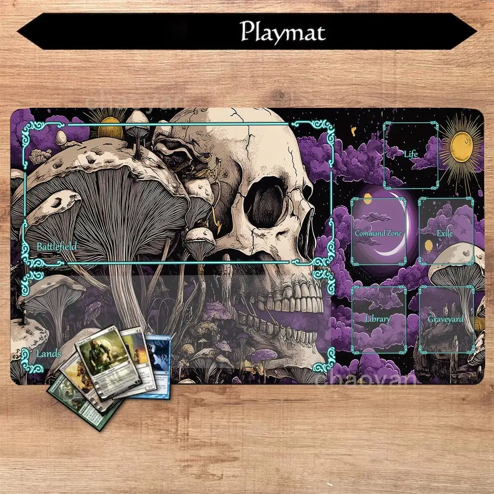 Alfombrilla de ratón de oficina con cabeza de calavera con soporte para muñeca, alfombrilla de escritorio para juegos MTG tcg, alfombrilla de escritorio antideslizante, alfombrillas de ratón para juegos, alfombrilla para juegos