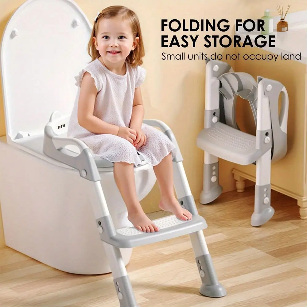 

Training Seat With Step Stool Ladder, Potty Training Toilet For Kids Boys Girls Toddlers Comfortable Potty Seat With AntiSlip P