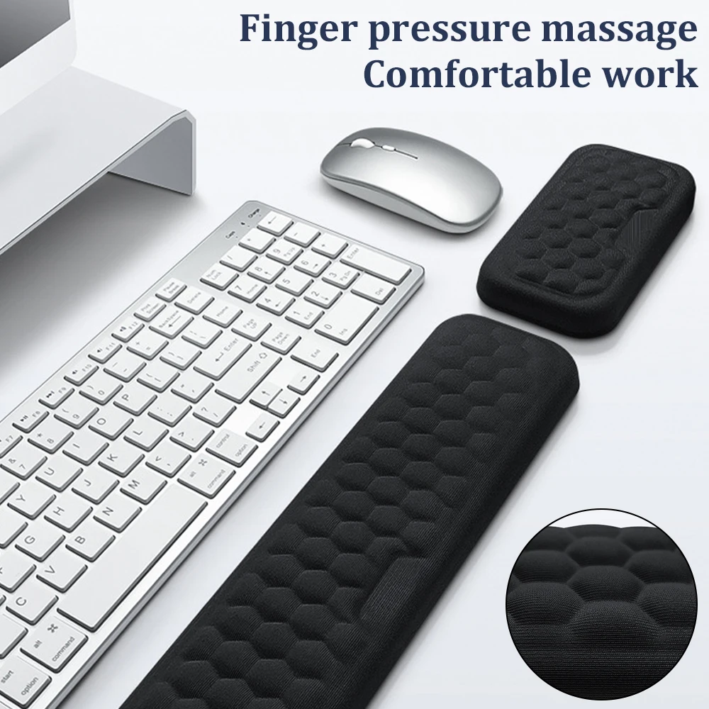 Mouse Keyboard Wrist Rest Pad Wrist Support Soft Mat For Computer PC Gamer Notebook Laptop With Massage Texture Breathable Rest