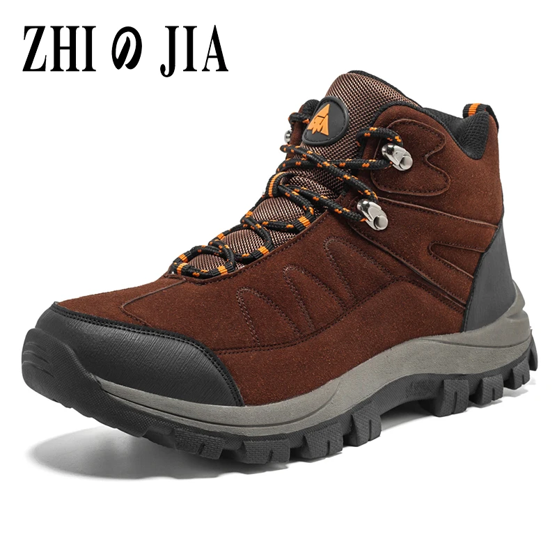 

Plus Size 47 High Keep Warm Winter Hiking Shoes with Fur Waterproof Outdoor Hiking Boots Man Sneakers Trekking Shoes