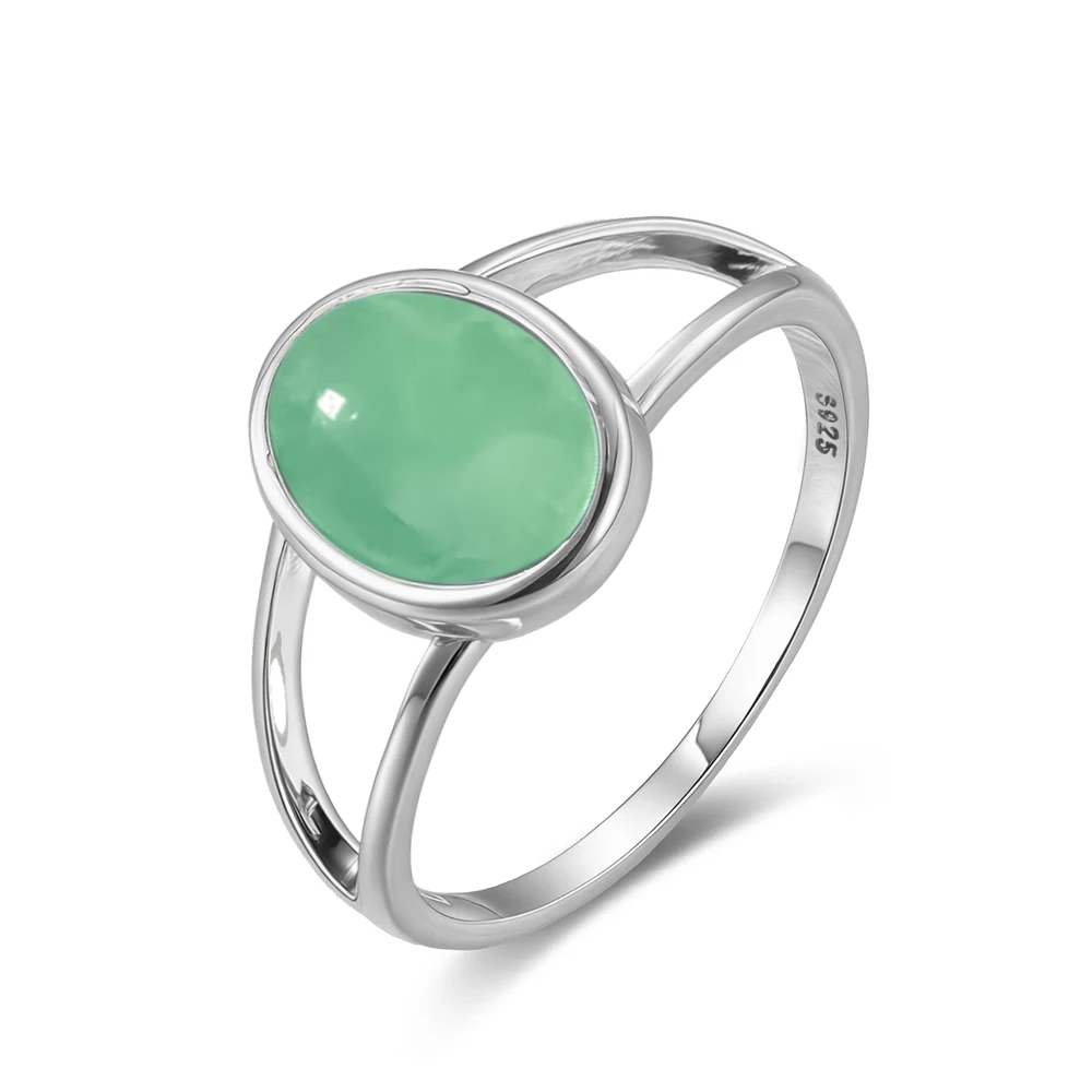 

Certified Original S925 Sterling Silver Green Jade Ring with Green Stone Flower Shaped Vintage Retro Fine Jewelry For Women Men