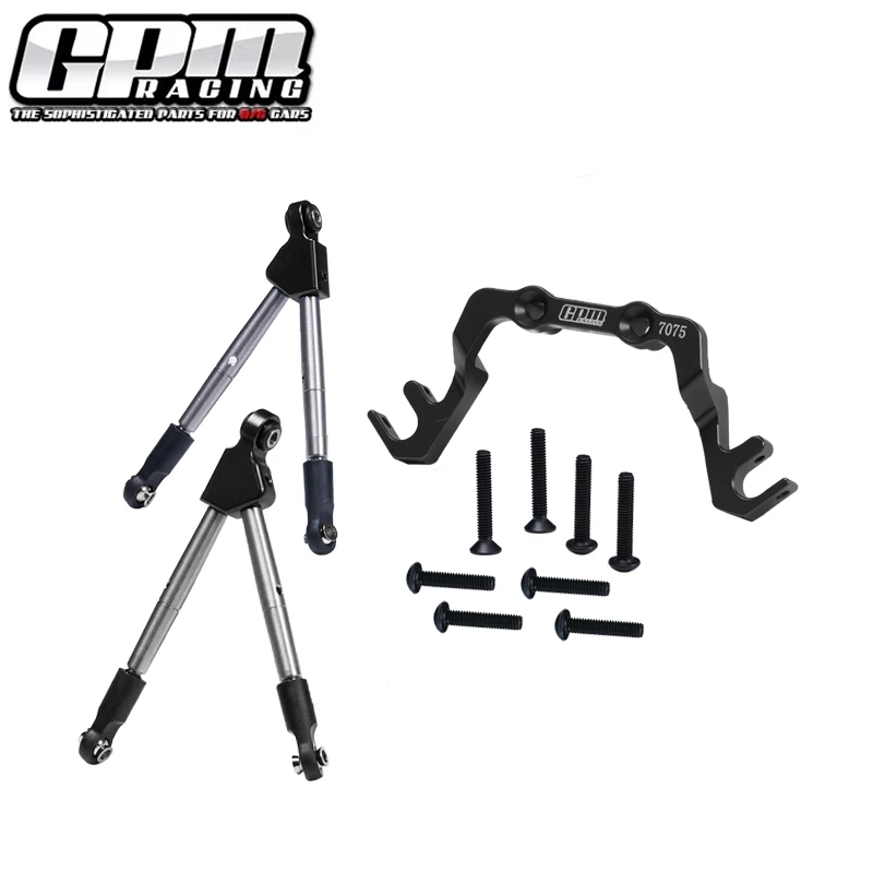 GPM Alu 7075 Front Tie Rods With Stabilizer For C Hub For TRAXXAS 1/10 Slash 4X4 LCG-68086-21