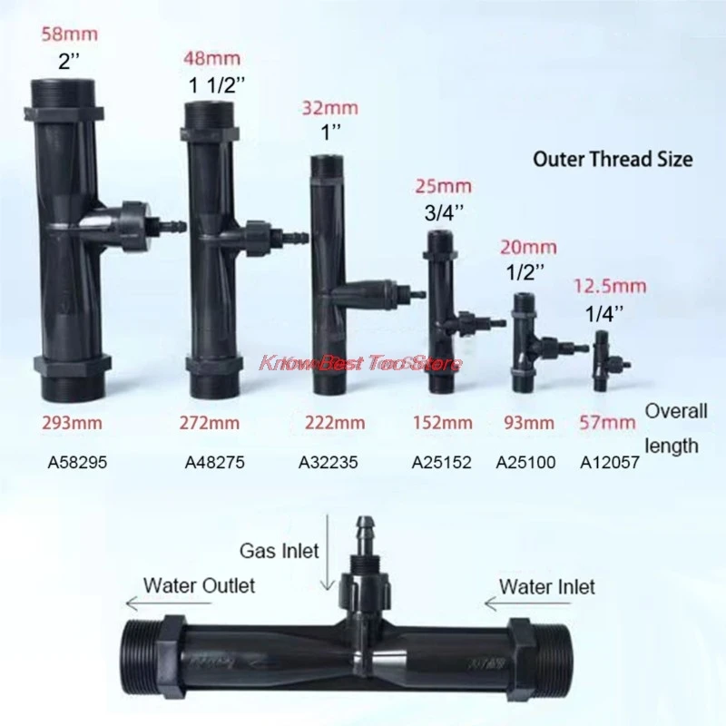 1pcs-pvdf-1-4-1-2-3-4-1-15-2-ejetor-venturi-para-misturar-ozonio-com-Agua-com-valvula-anti-retorno-integrada