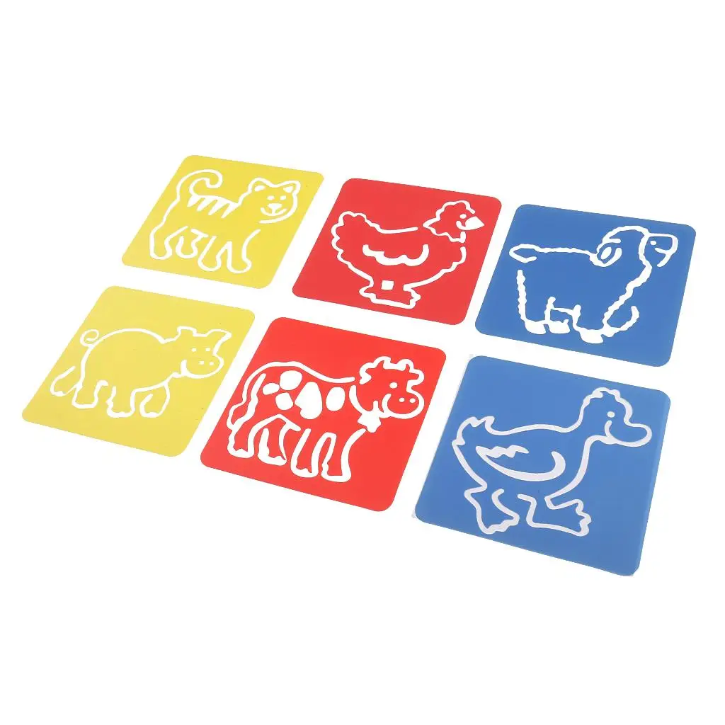 12pcs-kids-plastic-ruler-drawing-templates-stencils-for-scrapbooking-diy