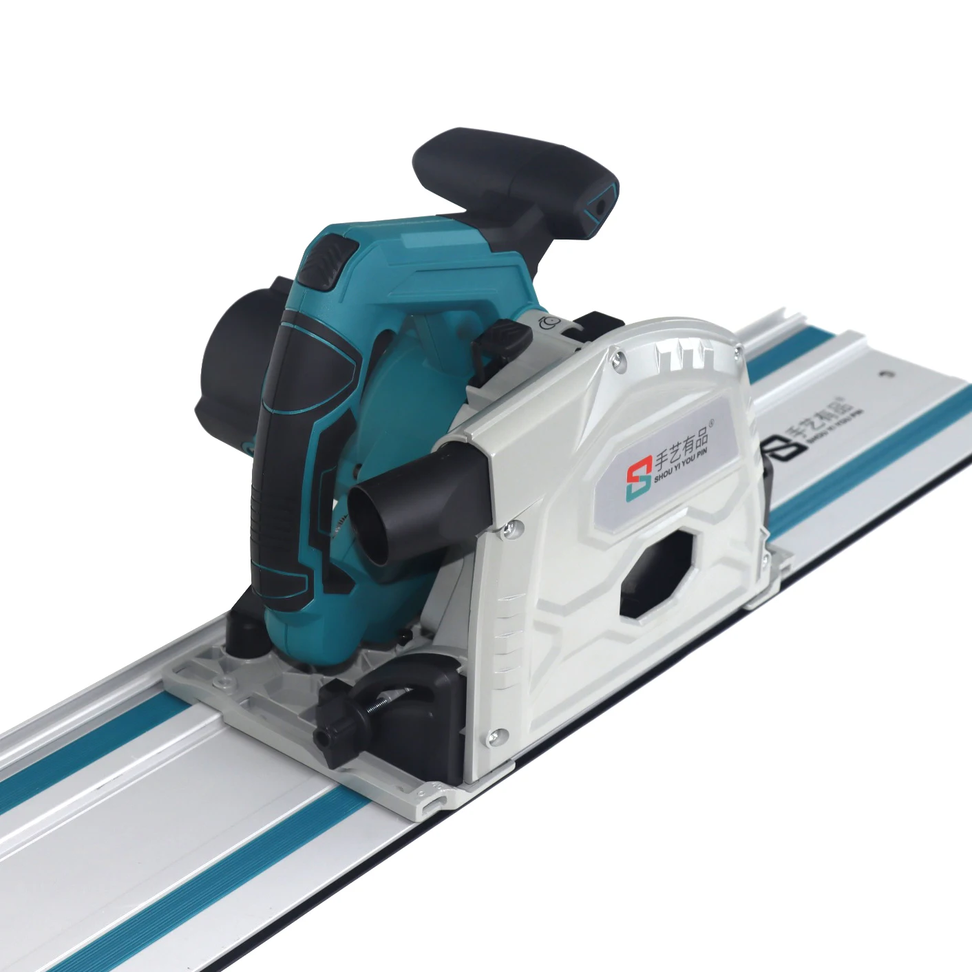 Shouyiyoupin scie à chenilles scie circulaire électrique plongeante scie à Rail de guidage Machine de découpe sur chenilles Portable pour le travail du bois