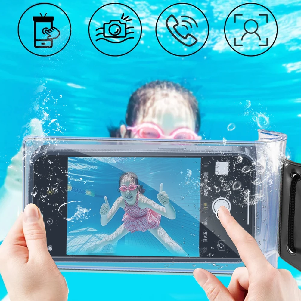 IPX8 Universal Waterproof Phone Case Water Proof Cover Dry Pouch For iPhone 15 14 13 12 11 Pro Max X Xiaomi Samsung Swimming Bag