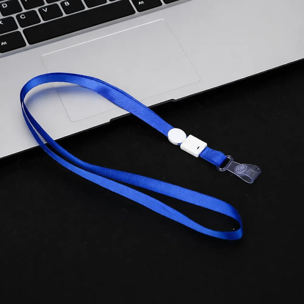 Premium Polyester Lanyard Neck Strap For Identification Card Badge Holder Metal Hook Attachment Business School Daily Use