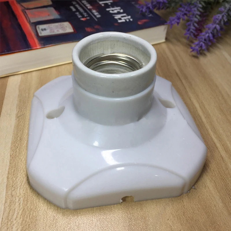 1pc E27 Socket Lamp Base Heat Light Bulb Lamp Socket Holder Porcelain Straight Glazed Ceramic Hot