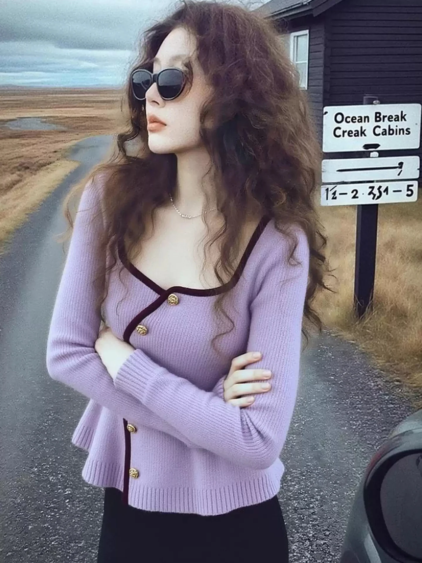 

Элегантный вязаный свитер с квадратным вырезом и длинными рукавами, с воротником-шалью, зимний, модный, белый, в стиле «Парфюм», для повседневной носки