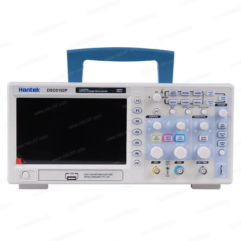 Osciloscopio de Almacenamiento USB Hantek DSO5102P con 2 Canales, 100MHz, 1GSa/s