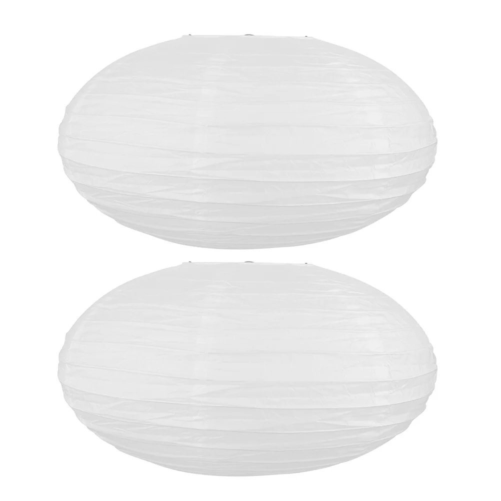 2 Indoor Outdoor Decor  ：  2 Pcs Paper Lantern igami Flying Saucer Shaped Soft Balls Decorative Iron Hanging for Party