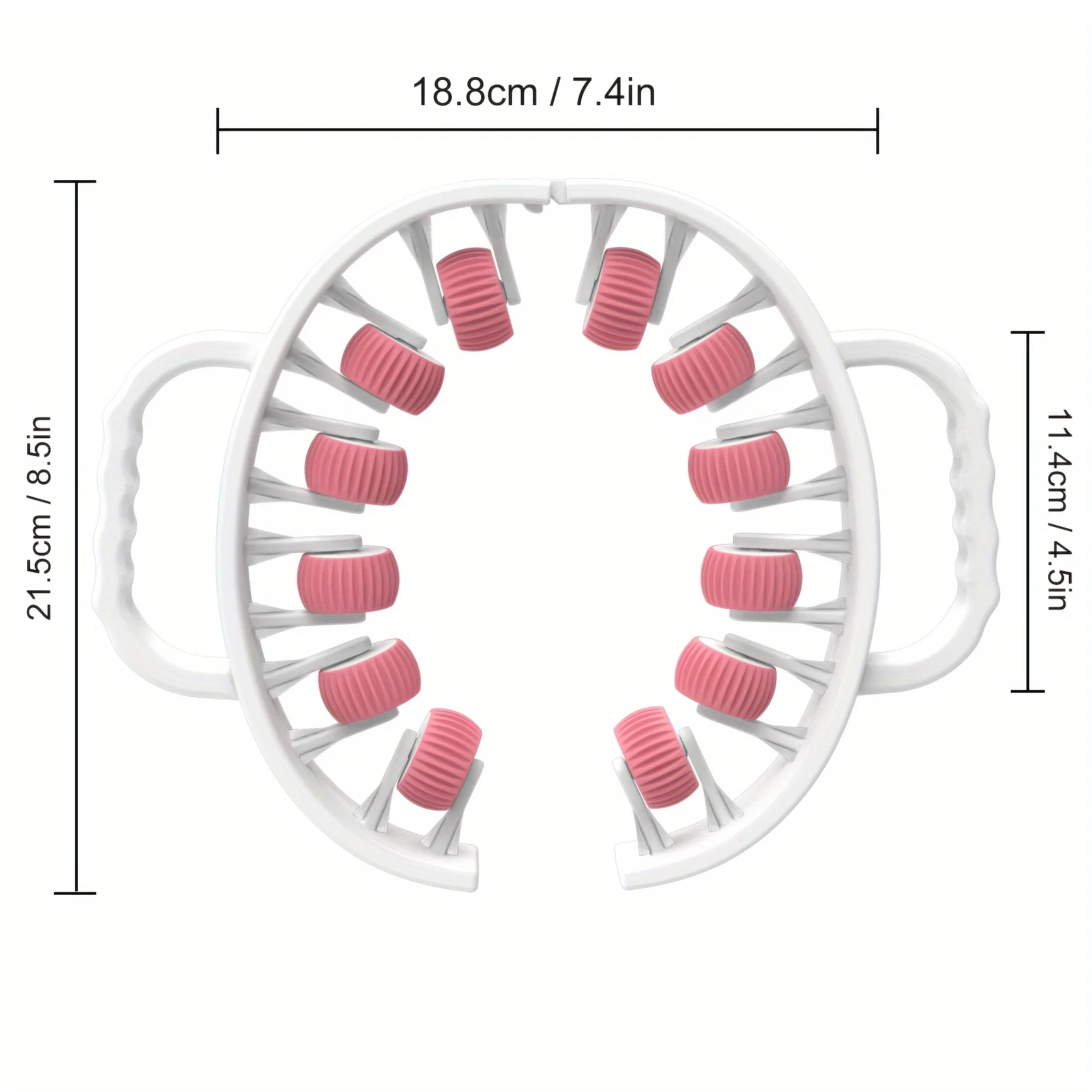 360° Muscle Roller, 12-Wheel Ring Leg Massager For Calves, Legs, Arms, Tennis & Golfer\'s Elbow - Plastic Fascia Muscle Roll-On F