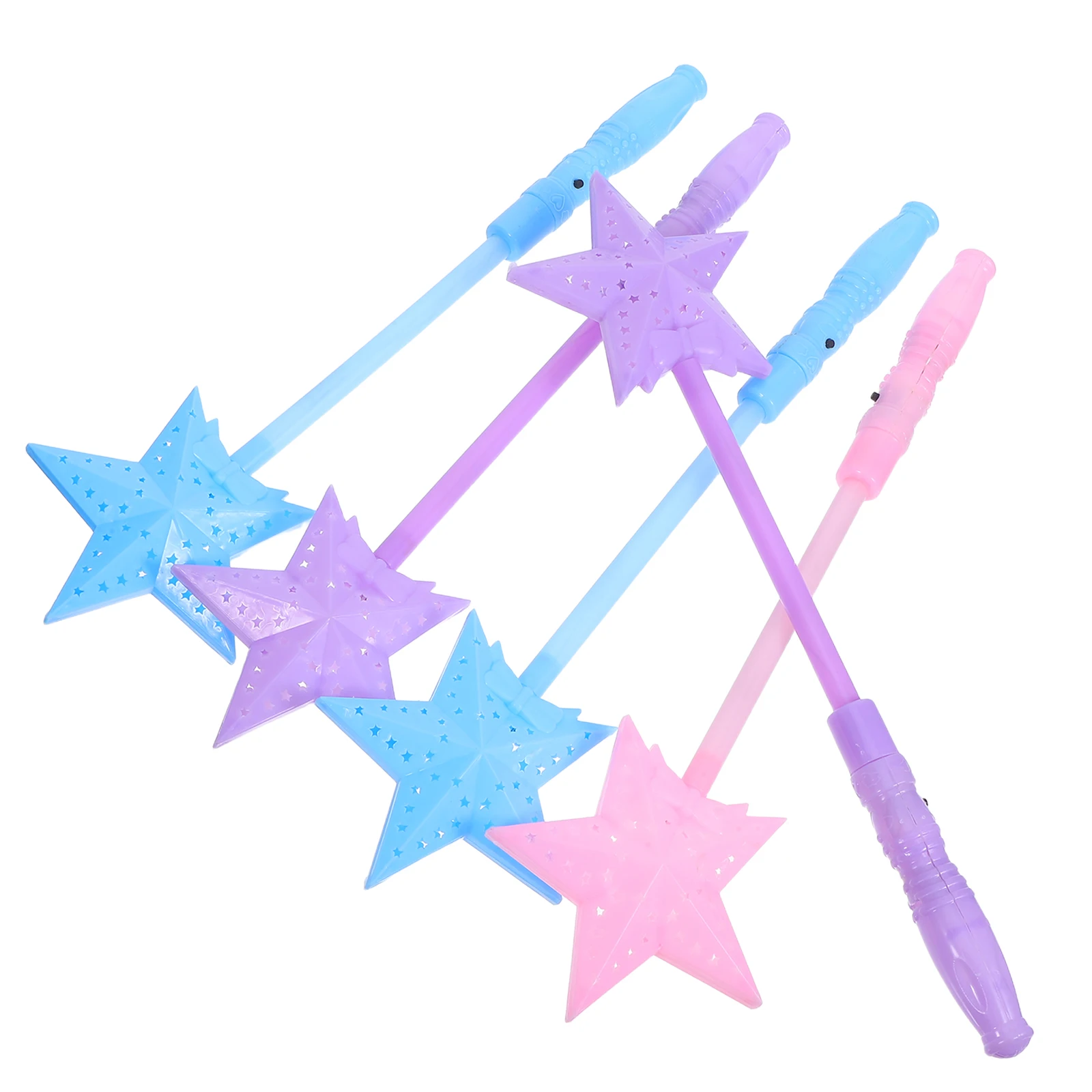 5 pçs colorido led estrela de cinco pontas piscando varas brilhando para shows noturnos bares clubes aniversários eventos ao ar livre