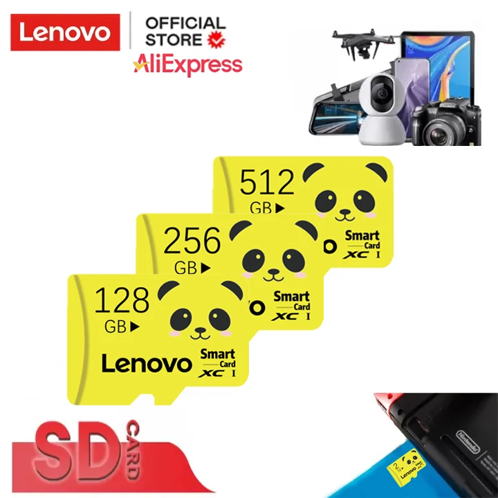 Karta pamięci Lenovo 128GB Brand New SD Card 2TB 1TB duża pojemność Micro TF karta 512GB szybka karta Flash klasa 10 do aparatu