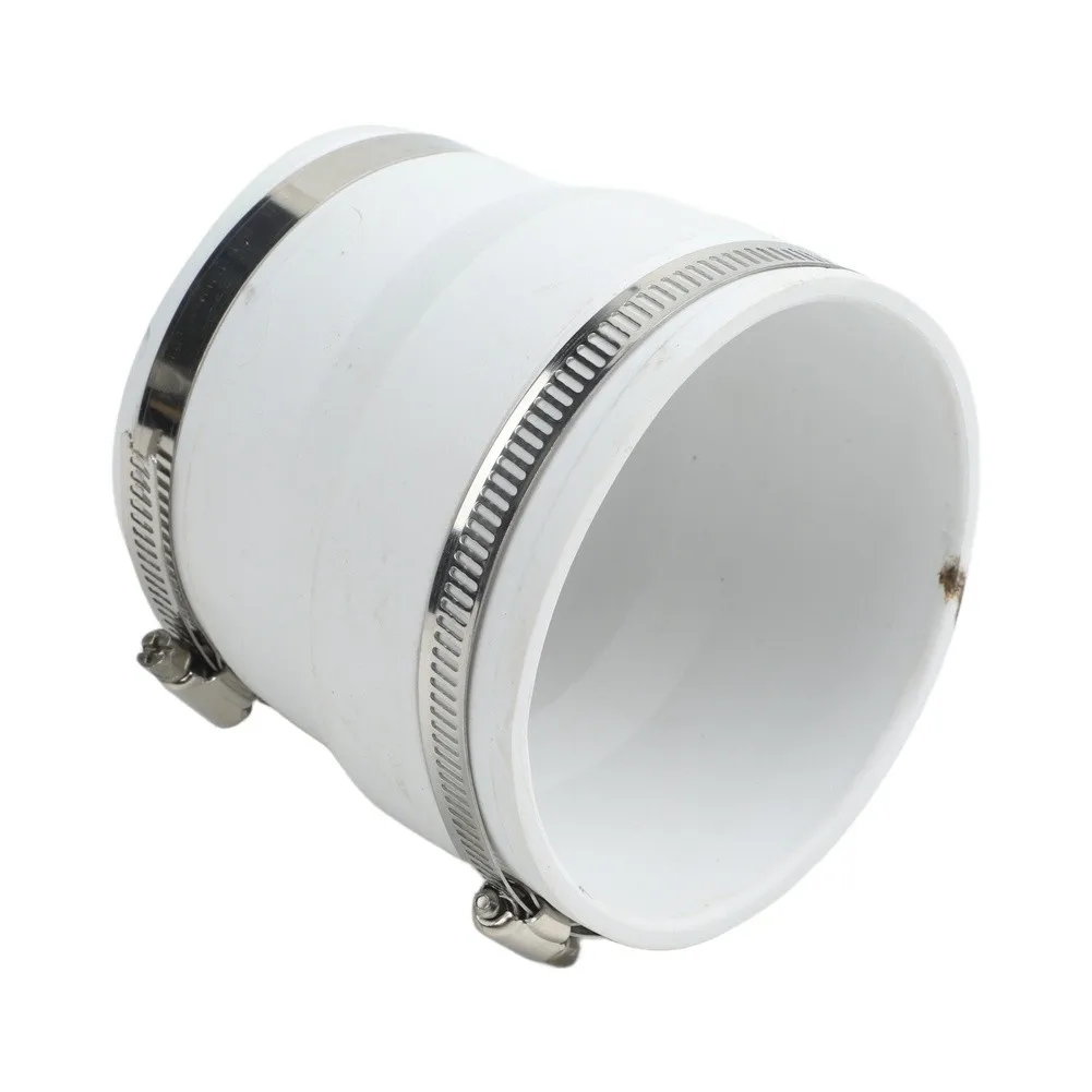 Flexible Duct Reducer 100mm To 75mm 90mm White Plastic Vibration Damping Sealing Connector For Exhaust Fan Hydroponics Ventilati