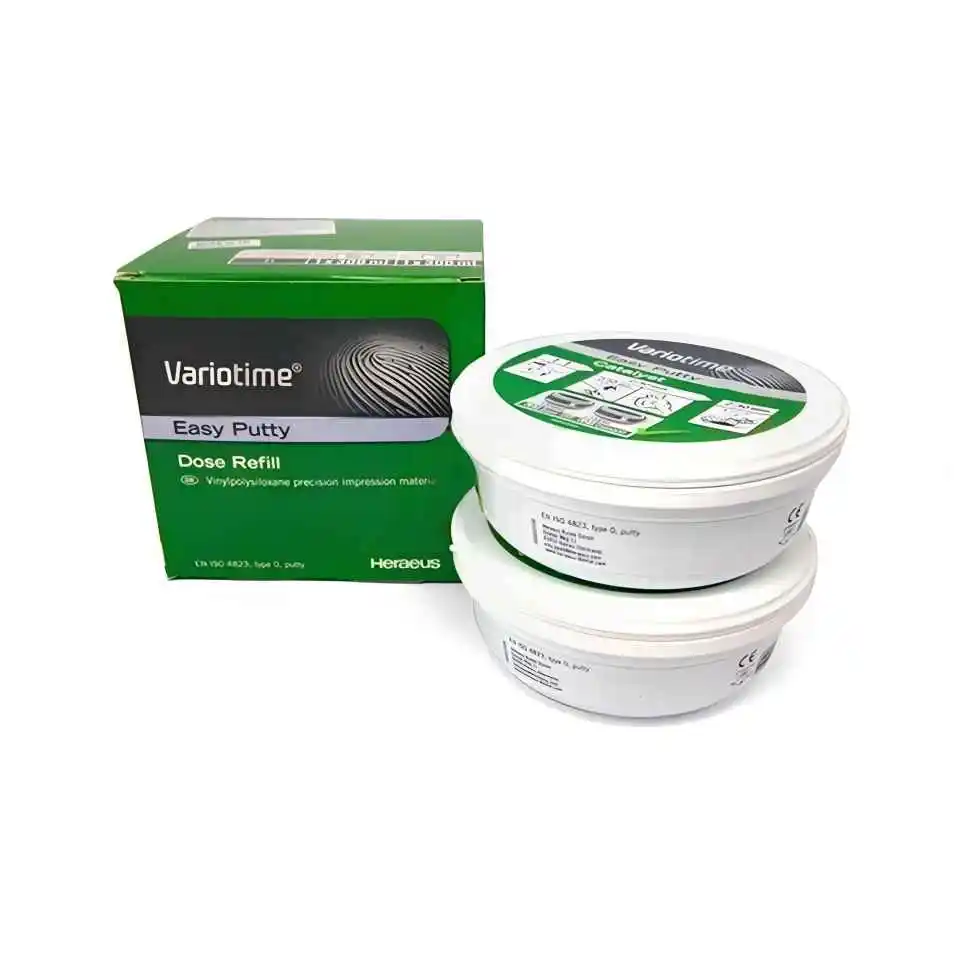 

Kulzer VarioTime Dental VPS A Silicone Putty Impression Material Set Heavy Body Hand Mix Crown Bridge Implant Impression Kit