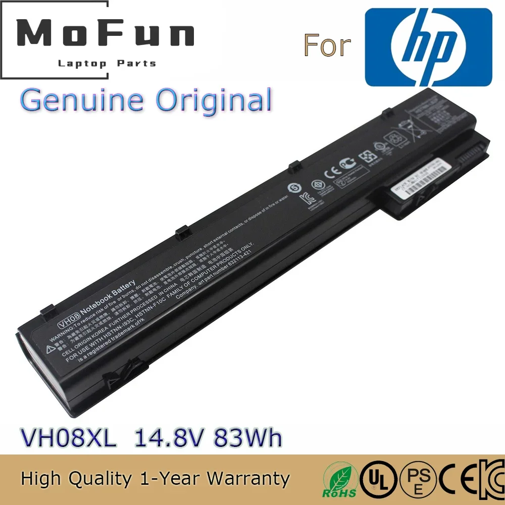 

Brand New Original VH08 14.8V 83Wh Laptop Battery for HP EliteBook 8560w 8570w 8760w 8770w VH08XL HSTNN-LB2Q etc.