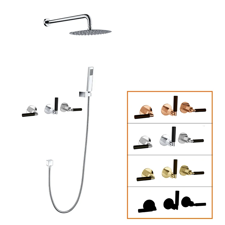 

Роскошный набор смесителей для душа, настенный смеситель для ванной комнаты, насадка для душа и ручной душ