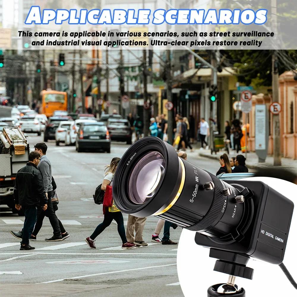 Cámara IP 4K POE IMX415 CMOS 3,6-10mm 5-50mm 8MP lente Varifocal caja de Metal soporte RTSP Onvif H.265 protección de seguridad cámara web HD