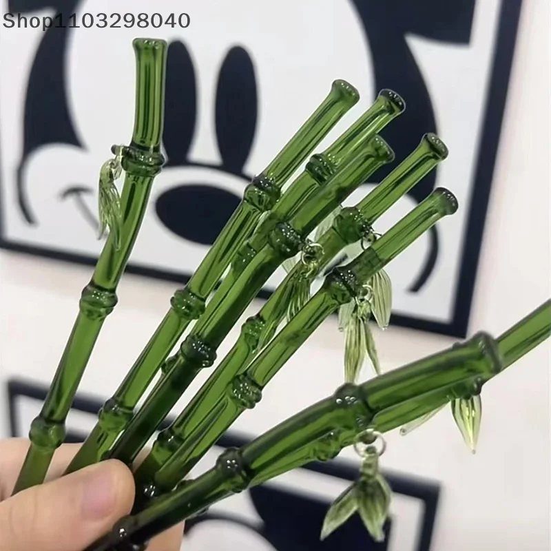 Vintage Green Resin Bamboo Leaf Hair Stick For Women And Girls – Elegant Acrylic Hairpin For Styling And Decoration