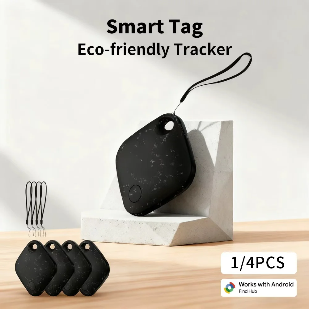 1/4-pcs Eco Friendly Location Tracker Keys Finder for Android Google Find Hub Positioning Far Away Smart Tag for Pixel Tecno GMS