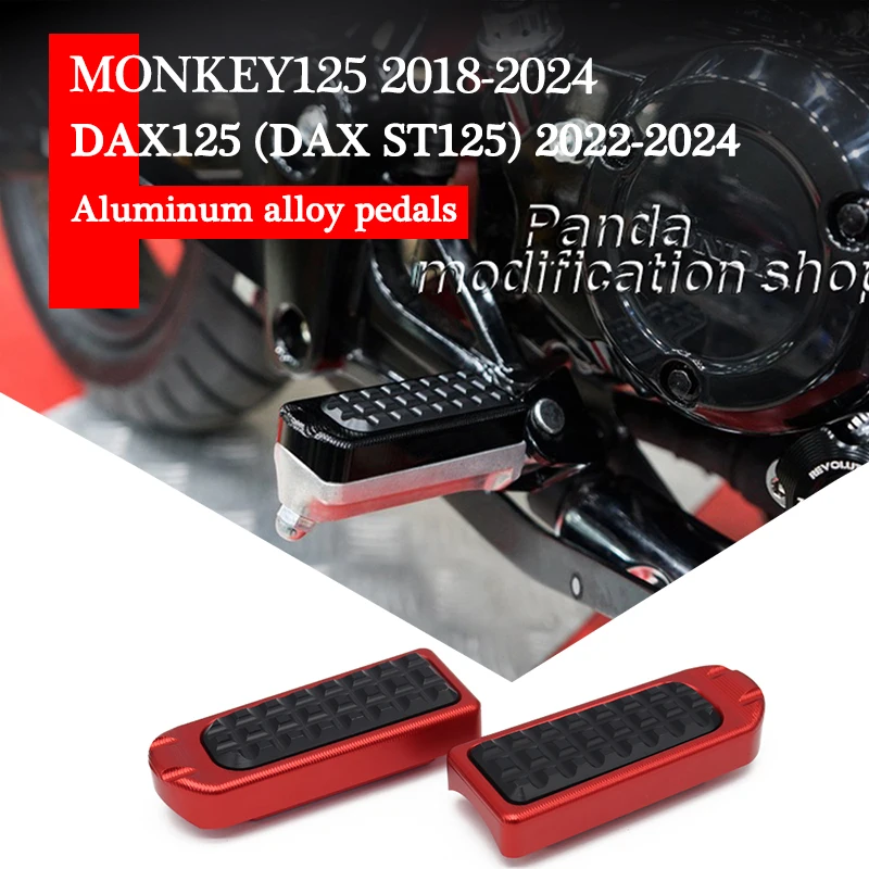 For Honda monkey 125 DAX ST125 DAX125 Motorcycle accessories Aluminum alloy pedals  2018 2019 2020 2021 2022 2023 2024