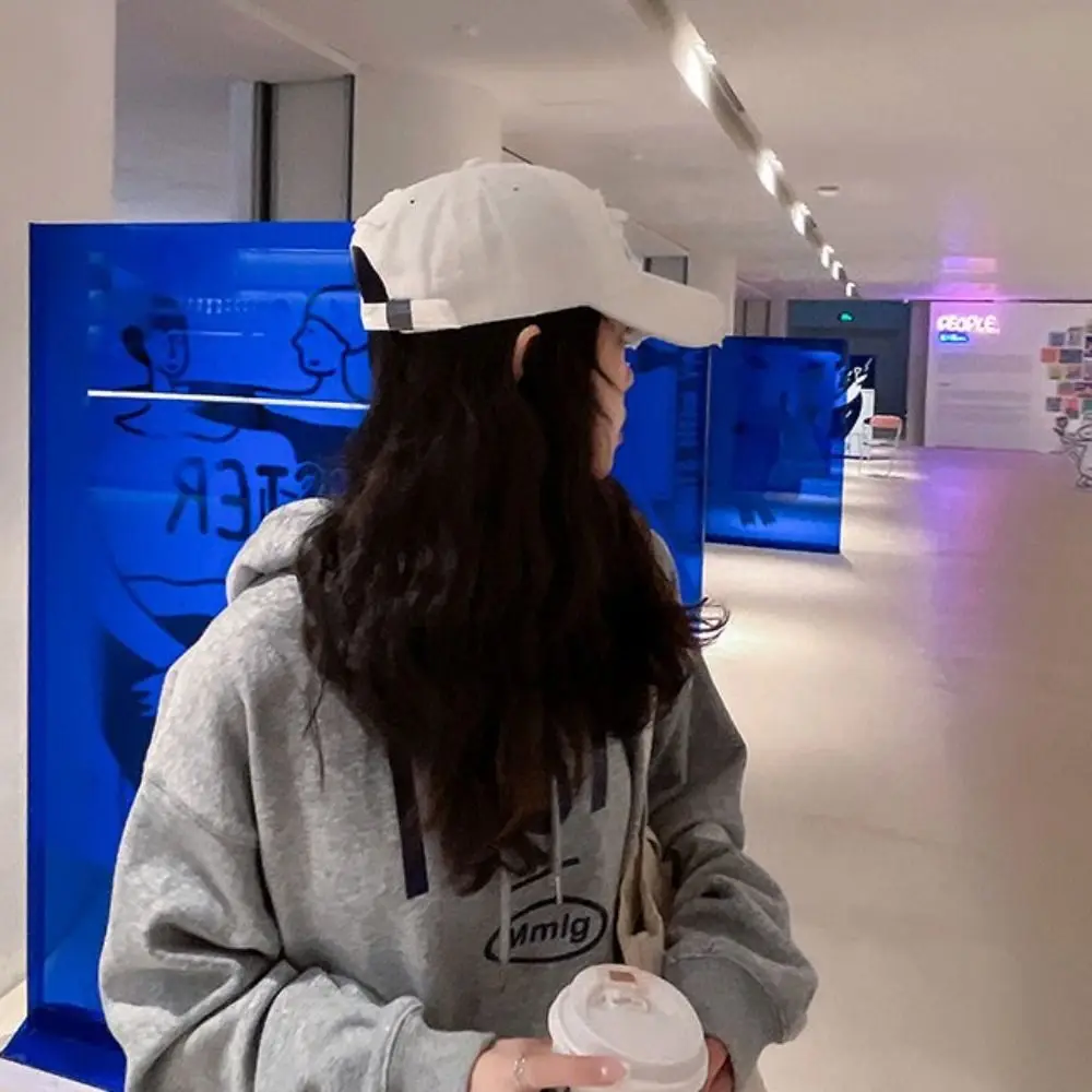 Fashion Wide Brim Baseball cap Cotton Unisex Hip Hop Hat Solid Color Sun Protection Sun Caps Women