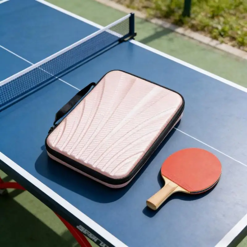 

Чехол для весла для настольного тенниса с твердым корпусом, сумка для хранения из толстой полиуретановой текстуры, подходит для