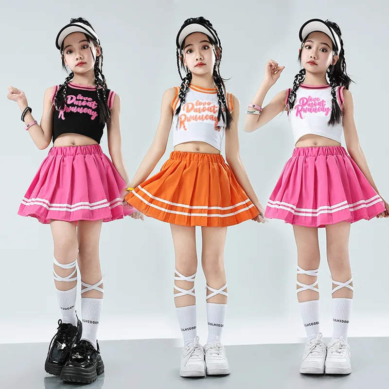 Street Dance Jazz Hip Hop Children's Clothing Practice Suit Set Trendy Streetwear Outfit Kids' Dance Apparel Workout Gear