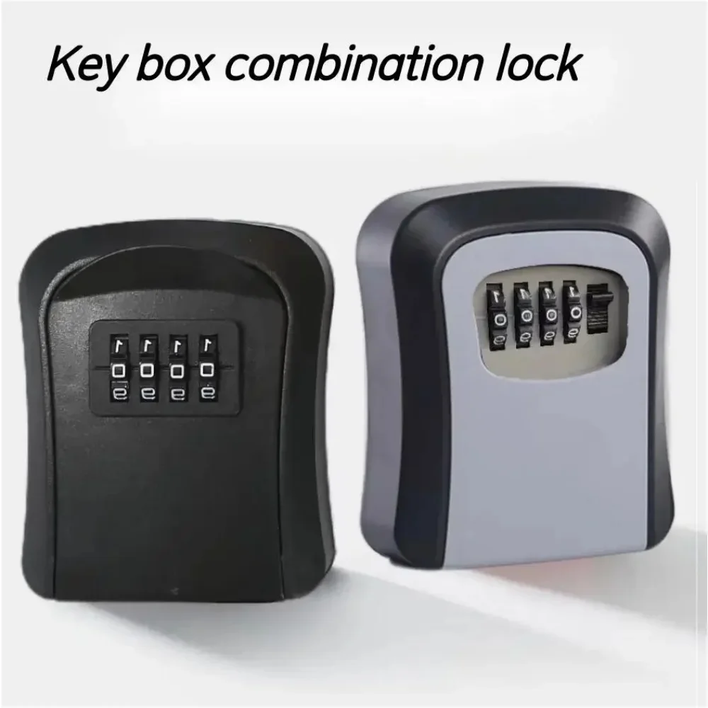 Wall Mounted Key Storage Secret Box Organizer 4 Digit Combination Password Security Code Lock No Key Home Key Safe Box Case