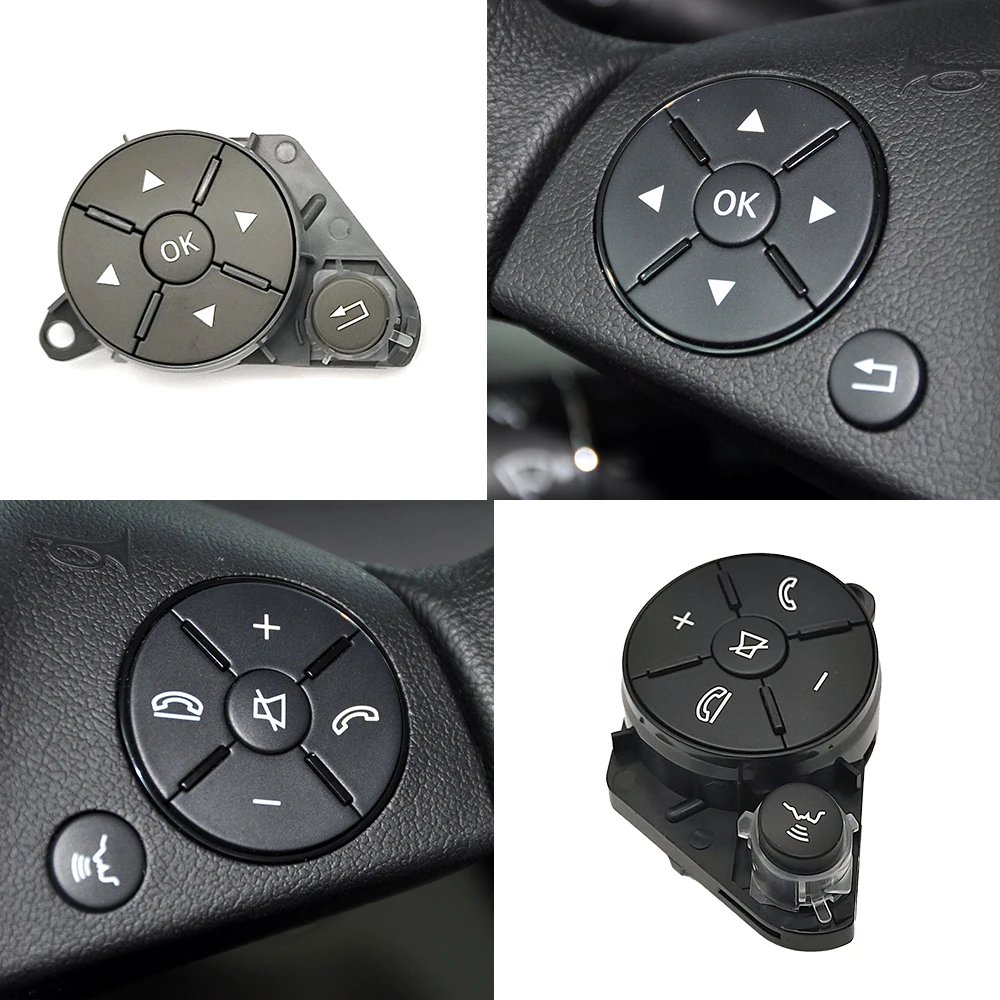 For Mercedes W204 X204 W212 Car Steering Wheel Control Buttons Cover For Benz C GLK E Class C200 E260 GLK300 2048210351