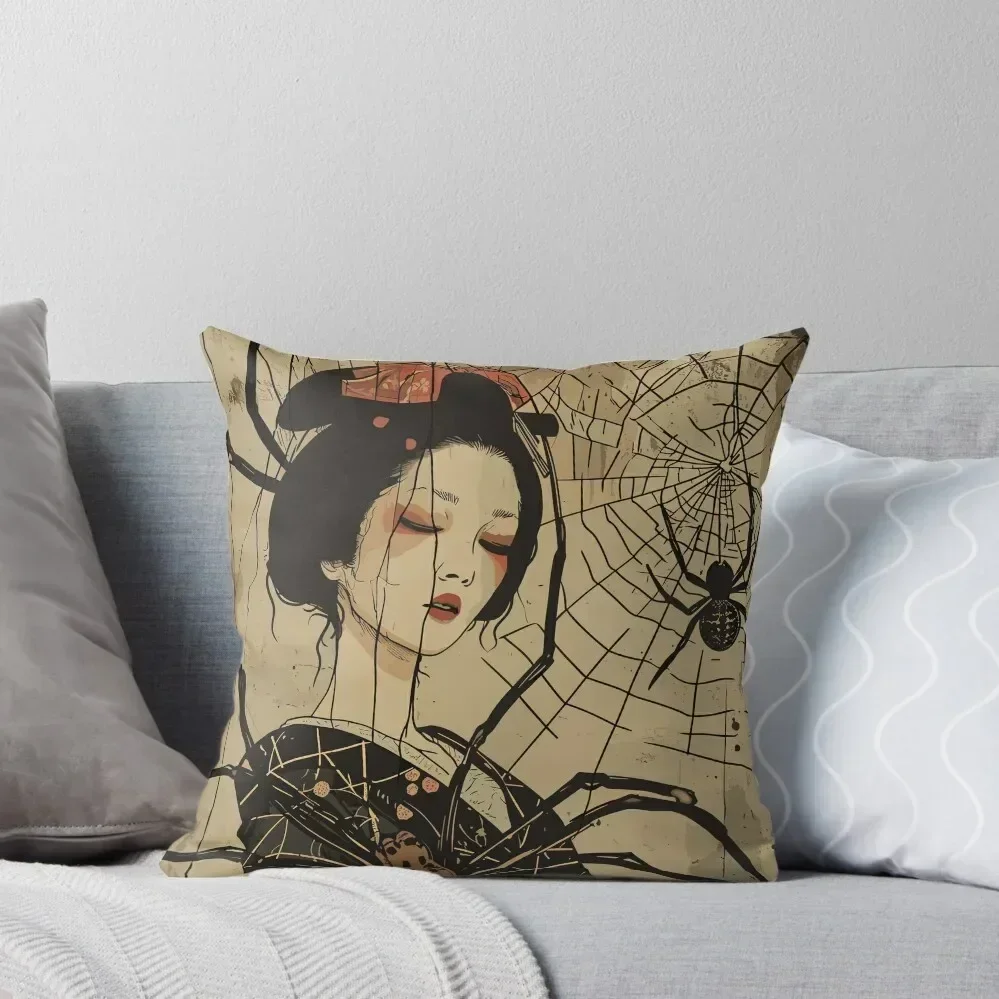 

A Japanese Jorogumo Art 02 Throw Pillow christmas pillowcases Anime luxury sofa pillows Cusions Cover pillow