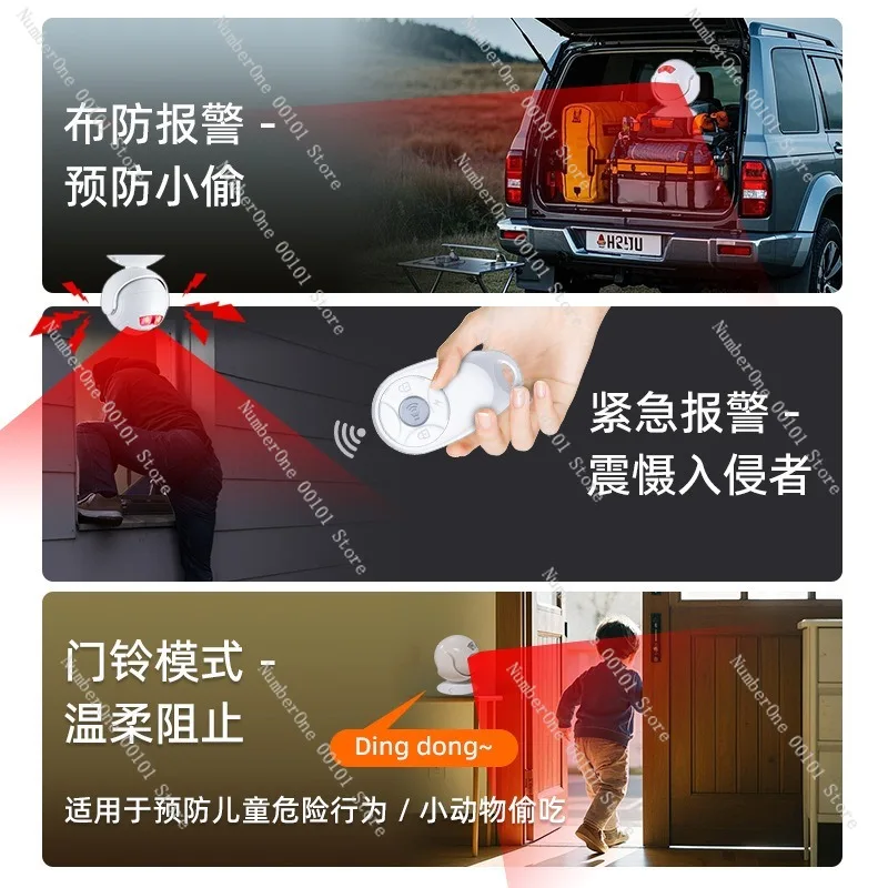 Wireless Infrared Motion Sensor Alarm,Pet-Proof Security Detector,Long-Range Home Anti-Theft System