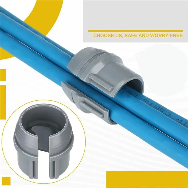 ABJI-200Pcs Non Metallic Cable Connectors Wire Fixing Buckle,Snap Style Installation For Wiring 14/2-10/3 AWG,(1/2 Inch)