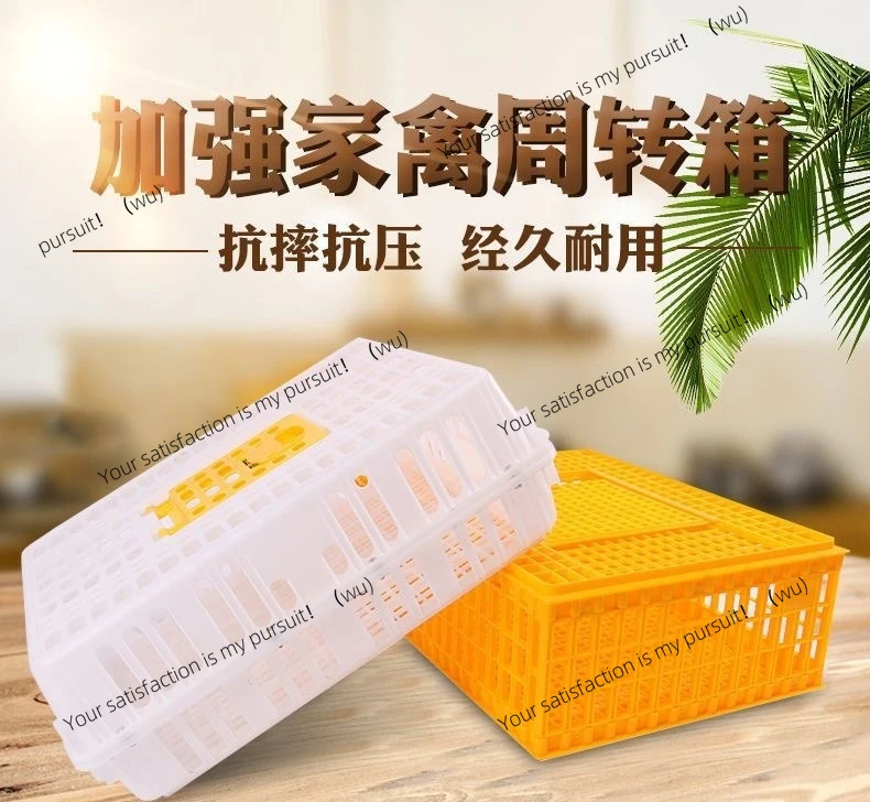 

Large turnover basket, thickened plastic chicken cage for poultry large transportation cage breeding