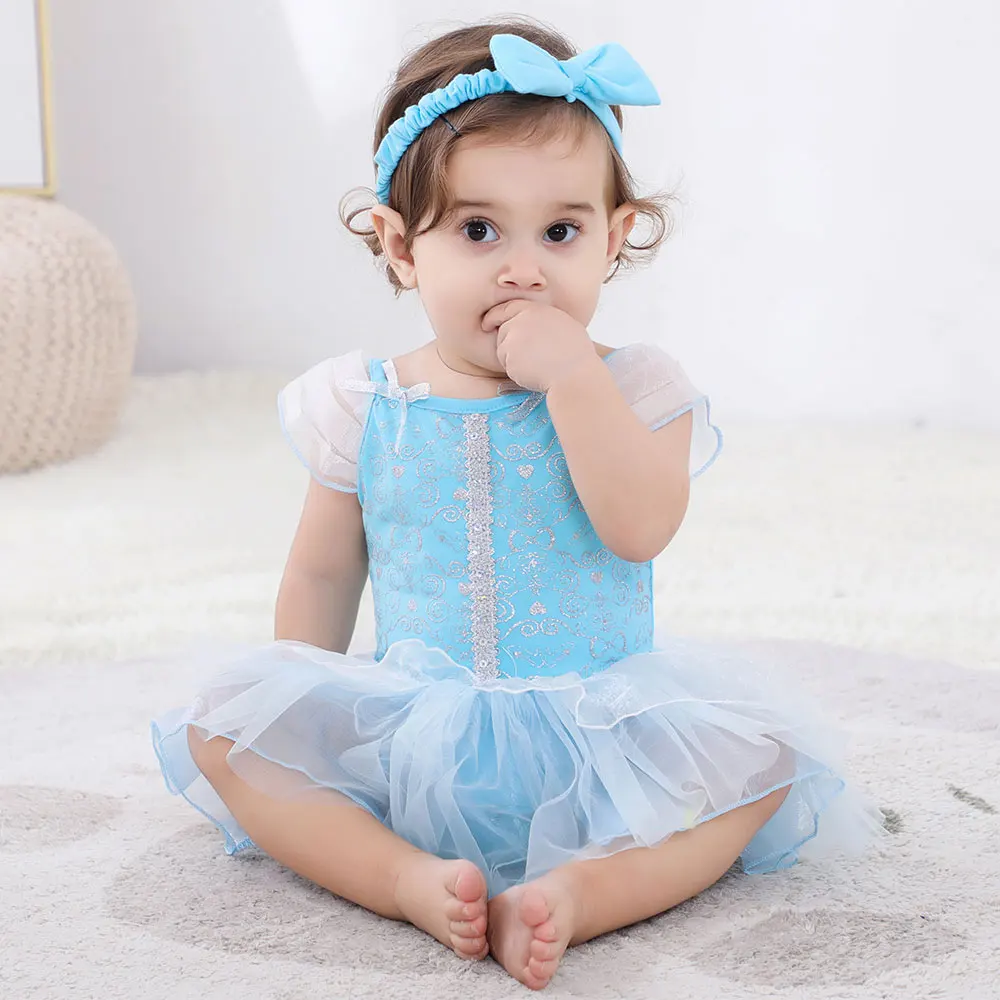 

Umorden Fairy Tales Princess Cinderella Costume for Baby Girls Romper Tutu Dress With Headband 3-6M 6-12M 12-18M