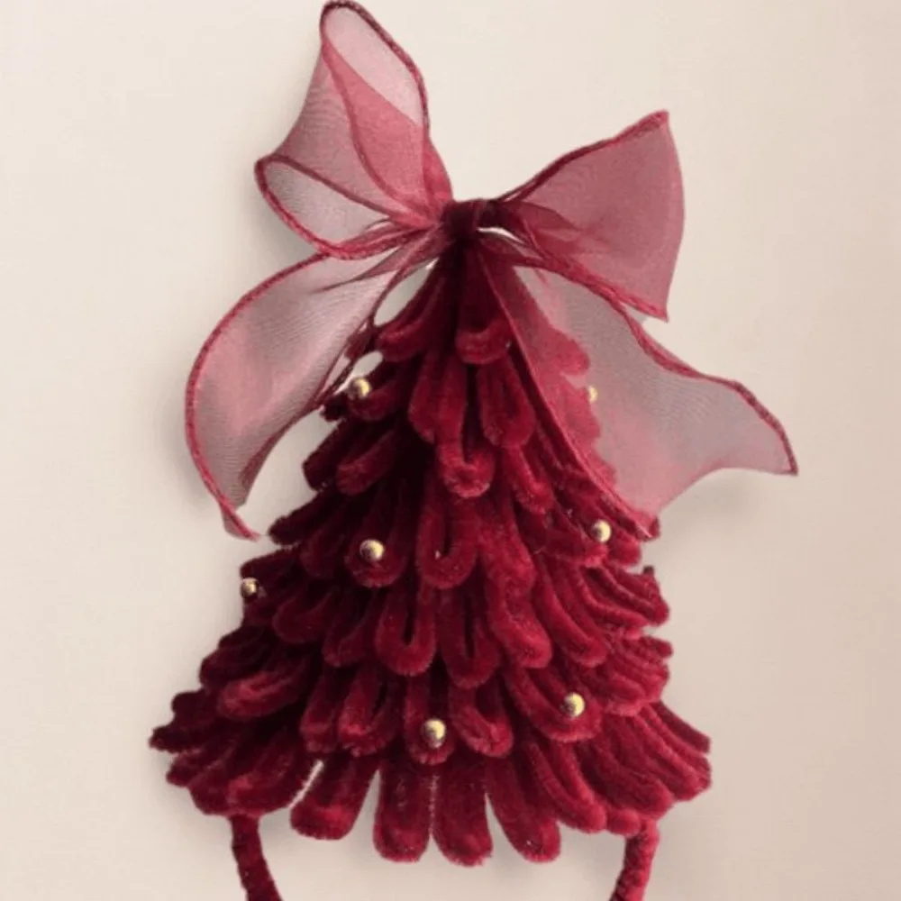 

Christmas Tree Twisting Stick Headband Material Face Washing Twisted Xmas Tree Material Pack Headwear Cute