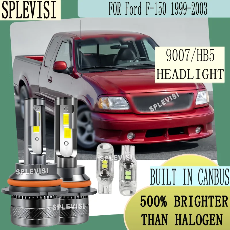 

2PCS Direct Replacement Built to Last with Shockproof Design Glare proof Led Headlight For Ford F-150 1999 2000 2001 2002 2003