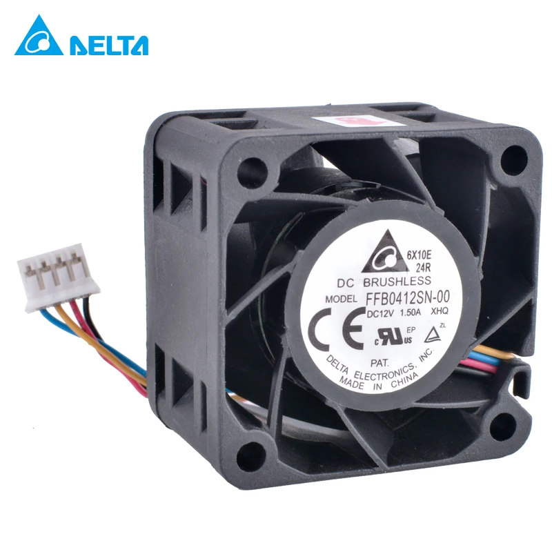 FFB0412SN-00 4cm 4028  40mm fan 40x40x28mm 12V 1.50A 4-wire double ball bearing high volume booster fan power cooling