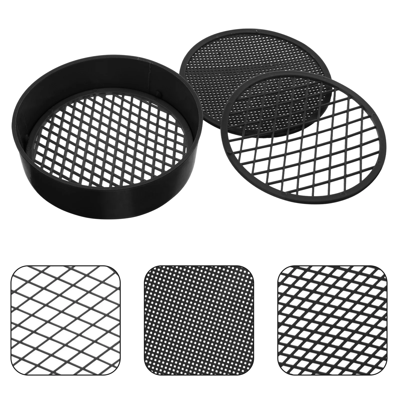 

3 Pcs Plastic Soil Sieve Flower Pot Screen Coil Filtra Balls for Sand Filter Primary School
