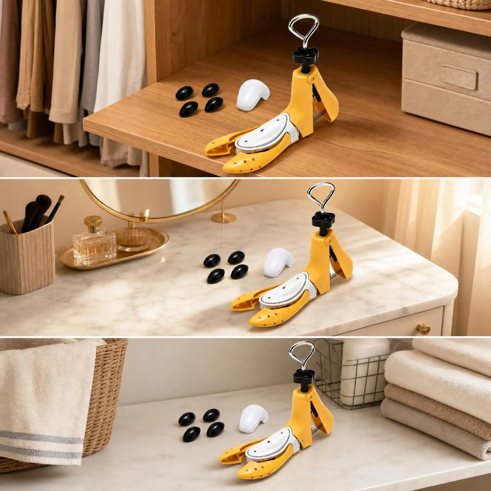 Shoe Stretcher for Left Right Shoe Expansion with Instep Height Piece