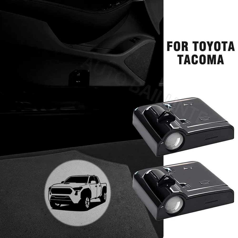 2Pcs Car Door Emblem Led Lamp Projector Welcome Lights Decoration Accessories For Toyota Tacoma 2005 2006 2007 2008 2009 - 2024