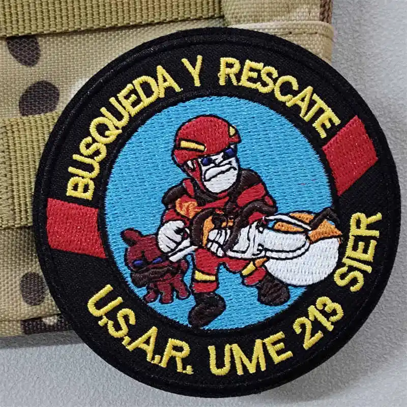 Parche táctica bordada búsqueda y rescate con velcro para mochila - imagen 2