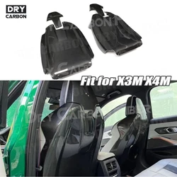 Dry Carbon Fiber Car Interior Seat Back Covers Trims For BMW G80 M3 G82 G83 M4 G87 M2 X3M X4M 2021+ Seat Back Cover Moulding