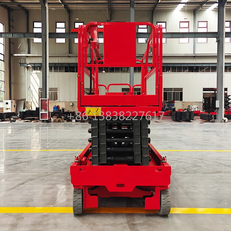 8m-14m Solid Rubber Tires Mobile Electric Self-Propelled Hydraulic Scissor Lift Platform Table With Good Price view 4