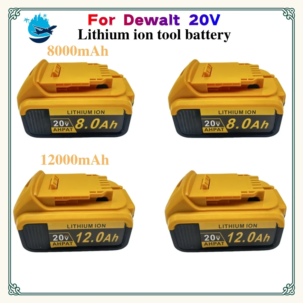 

New 100% Original 12000mAh 20V for Dewalt Power Tool Battery DCB206 20V 12.0Ah Battery DCB206 20V Battery DCB205 DCB200 DCB204-2