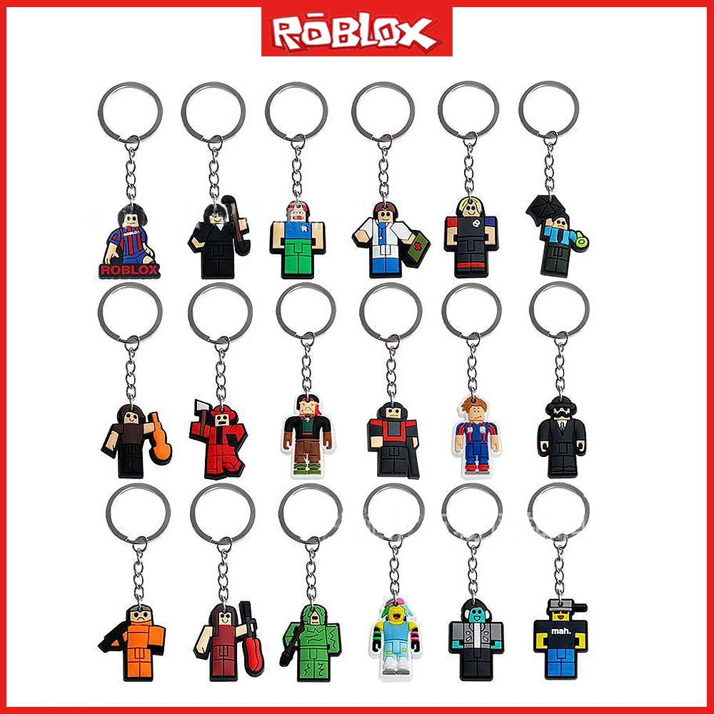 New Roblox Men Women Cartoon Keychain Creative Car Key Student Backpack Pendant Silicone Keychain Small Item Birthday Christmas