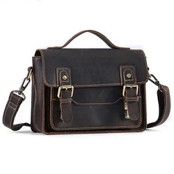 High Quality GENUINE LEATHER Small Handbag Daily Men Women Outdoors Tote Casual Girls Shoulder Crossbody Bag Messenger Bags